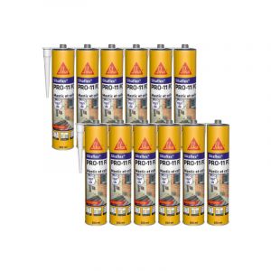 Sika Lot de 12 mastics colles flex PRO 11 FC Purform - Blanc - 300ml - Blanc