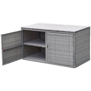 Coffre à coussins Coast 330 litres - Rotin - 115 x 60 x 65 cm - Gris