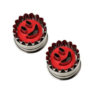 Dr. Oetker Dr - Set de 2 Emporte-pi&egrave;ces biscuit linzer motif smiley Dr