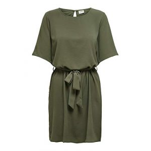 Only Jacqueline de Yong JDYAMANDA 2/4 Belt Dress WVN Noos Robe, Kalamata, 40 Femme