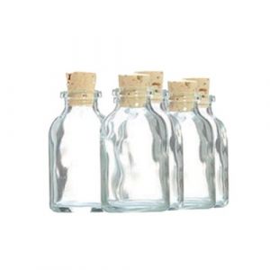 5 mini bouteilles en verre 6 cm avec bouchon li