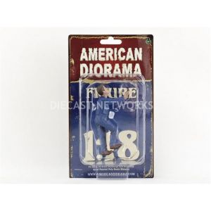 American Diorama Voiture Miniature de Collection 1-18 - FIGURINES Mecanicien - Darwin - Blue - 38178