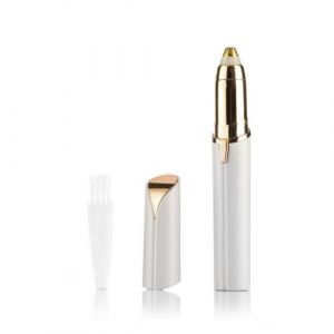 Strasse tech Épilateur de Précision LED pour Poils du Visage - Tondeuse Sourcils Duvet Nez Sans Douleur - Sans fil - Fonctionne à Pile