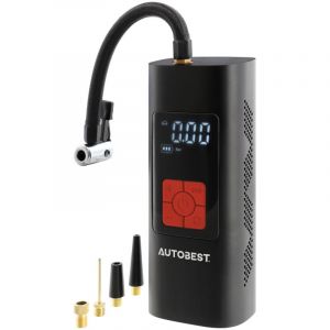 Autobest Compresseur d'air rechargeable - 4 modes de gonflage - 4 embouts - 1 flexible