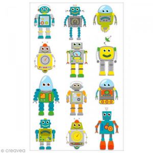 Maildor Stickers 3D Cooky robots x 12