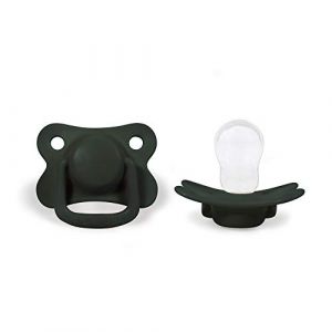 Image de Filibabba Lot de 2 tétines pour bébé en silicone dans de belles couleurs mates - Tétine adaptée à la mâchoire - Design danois - 2 pièces avec boîte à tétine