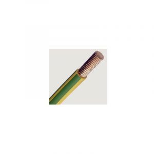 Fil rigide HO7 v-r 10mm² vert/jaune 1M - fils & cables - 003405 (aha)