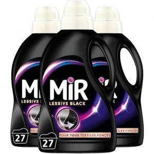 Mir Lessive Liquide - Noir - Main & Machine - Raviveur - Formule 3en1 - 1.35L