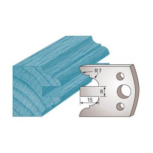 Diamwood Platinum Jeu de 2 fers profilés Ht. 40 x 4 mm profil avt 15 mm M98 pour porte-outils de toupie