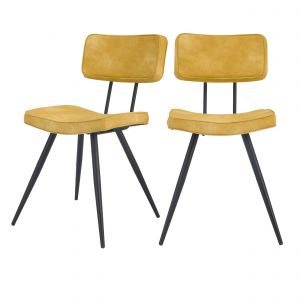 Image de Rendez Vous Déco Chaise Texas jaune (lot de 2) - Jaune