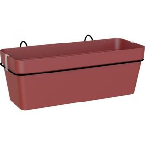 Artevasi Kit balcon Jardini&egrave;re capri re 50cm v2 rouge fonc&eacute; 50,2 x 28,5 x h20 cm - 1,45l