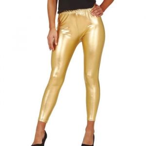 Pantalon Legging Disco Doré Femme