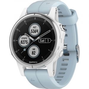 Garmin Fenix 5S Plus Argent / Bleu lagon