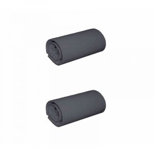 Terre de Nuit Lot de 2 draps housses jersey anthracite bonnet 30 cm 140x200 - Anthracite
