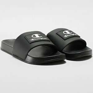 Champion Sandales Homme - Arubo S22051.KK001 - Noir - Boucle de serrage - Tige en cuir synthétique