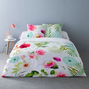 Dourev Housse de couette 240x220 hainan + 2 taies 100% coton