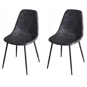 Lot de 2 Chaises John Noir