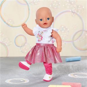 Zapf Creation BABY born Little Tenue de tous les jours 836330 - Ensemble avec accessoires assortis pour poupées de 36 cm - Facile à habiller pour les enfants - Convient aux enfants à partir de 1 an