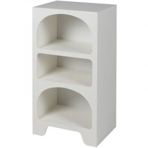 Etag&egrave;re blanche 3 niches design organique