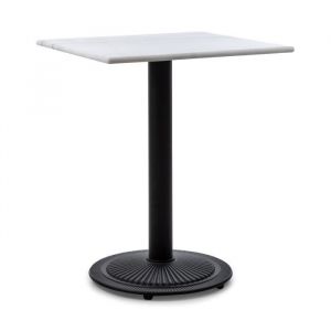 Image de Blumfeldt Table de bistrot - Style Art Nouveau - 60 x 72 x 60 cm - Plateau rond marbre blanc - Pied rond