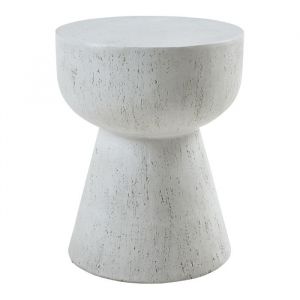 [en.casa] - Table d'appoint Oulvepijanse 51 x 40 cm blanc