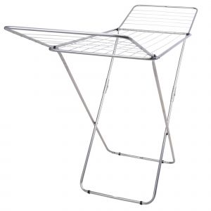 Wadiga Étendoir à linge pliable papillon métal gris