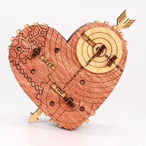 IDventure Tin Woodman`s Heart. Une boîte au trésor mécanique – Cache-bijoux cadeaux de mariage – Cryptex – Emballage cadeau anniversaire Questbox Saint-Valentin – Puzzle 3D