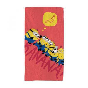Cti Les Minions Banana, Drap de Plage/Bain, 70X120 cm 100% Coton