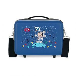 Mickey on T Moon Trousse de Toilette Adaptable avec bandoulière Bleu 29 x 21 x 15 cm Rigide ABS 9,14 L