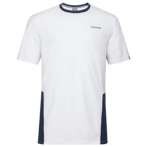 Head Racket T-shirt à Manches Courtes Club Tech 128 cm White / Dark Blue