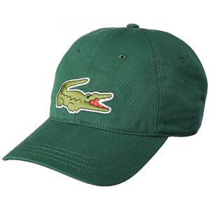 Lacoste Casquette unisexe ajustable en twill de coton biologique Taille Taille unique Vert
