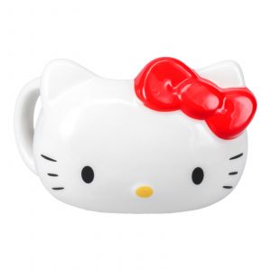 Paladone Hello Kitty Mug en céramique sous licence officielle Amine Cartoon Chat avec nœud rouge classique, accessoire de bureau et école et cadeau