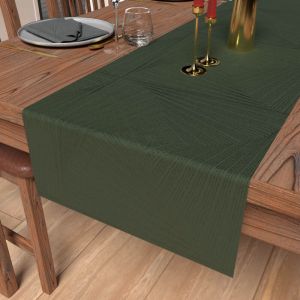 Soleil d'Ocre Chemin de table - LUXURY - Vert - Autres motifs - Intérieur - 40x180 cm