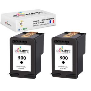 2 Cartouc s d'encre Premi Compatibles HP 300 (CC641EE) 2 Noir Comète France