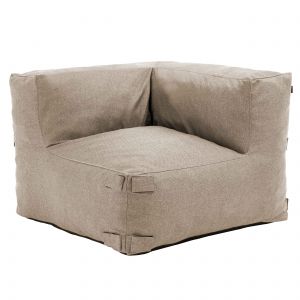 Oviala Fauteuil d'angle pour canapé modulable sable