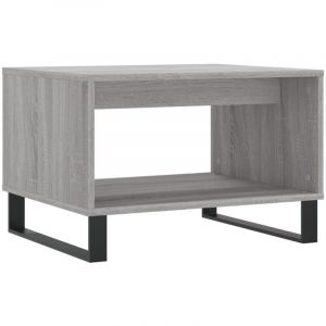 VidaXL Table basse sonoma gris 60x50x40 cm bois d'ingénierie