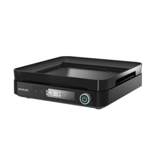 Cecotec Plaque de Cuisson à Induction Numérique avec Grill Full Magma Grill - 2000W, 10 Niveaux de Puissance, Verre de Sécurité, Commande Tactile, Programmable, Température Réglable