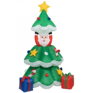 Gonflable Grand Sapin de No&euml;l avec &eacute;clairage int&eacute;gr&eacute; H 180 cm