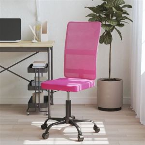 VidaXL Chaise de bureau rose tissu en maille