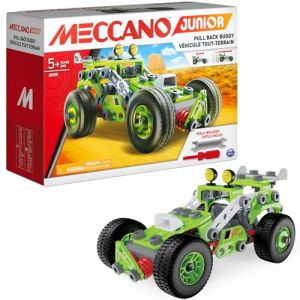 Bandai Meccano Junior Ma Voiture à Rétro Friction - Coffret de Construction 138 pièces, Moteur rétro-Friction, Outils, Notice - Kit Activité Assemblage Voiture - Jouet Enfant 8 Ans et + - APM19102