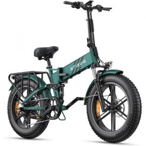 V&eacute;lo &Eacute;lectrique Engine Pro 2.0 - Batterie 16 Ah - Autonomie Jusqu'&agrave; 150 Km/110 Miles - Suspension Int&eacute;grale - 8 Vitesses - Vert