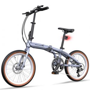 V&eacute;lo Pliant 20 Pouces-7 Vitesses-Cadre Aluminium Ultra L&eacute;ger EVERCROSS TECH Gris