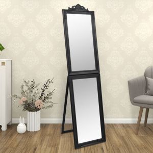 VidaXL Miroir sur pied Noir 50x200 cm