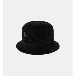 Ralph Lauren Bob en velours côtelé à logo Noir Polo - Couleur Noir - Taille S