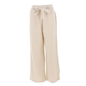 JdY Femme Say MW Linen Belt WVN Noos Pantalon en Lin, Oatmeal/Détails : Mélange., 42 EU