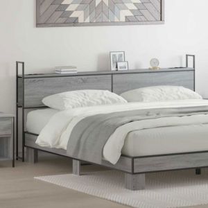 VidaXL T&ecirc;te De Lit De Rangement Sonoma Gris 180 Cm Bois D'ing&eacute;nierie
