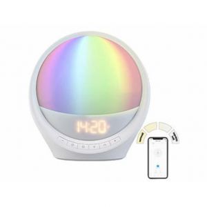 Auvisio Réveil simulateur d'aube connecté avec commandes vocales
