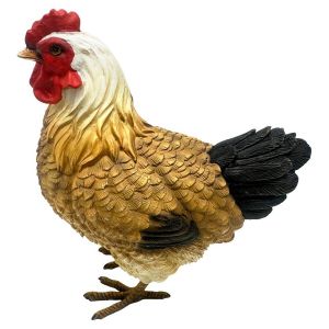 Signes Grimalt Figurine de poule rustique pour la maison, ornement en r&eacute;sine, id&eacute;al pour la d&eacute;coration int&eacute;rieure, d&eacute;tails r&eacute;alistes