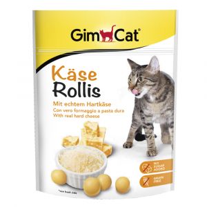 GimCat Fromage Rollis - Friandise pour Chat sans c&eacute;r&eacute;ales et Riche en vitamines avec v&eacute;ritable Fromage &agrave; p&acirc;te Dure - 1 Sachet (1 x 425 g)