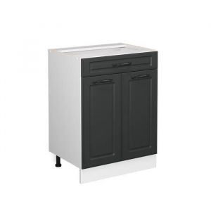 Vicco Meuble Cuisine R-Line, Anthracite Campagne, 60 Cm Avec Tiroir, Pa Marbre